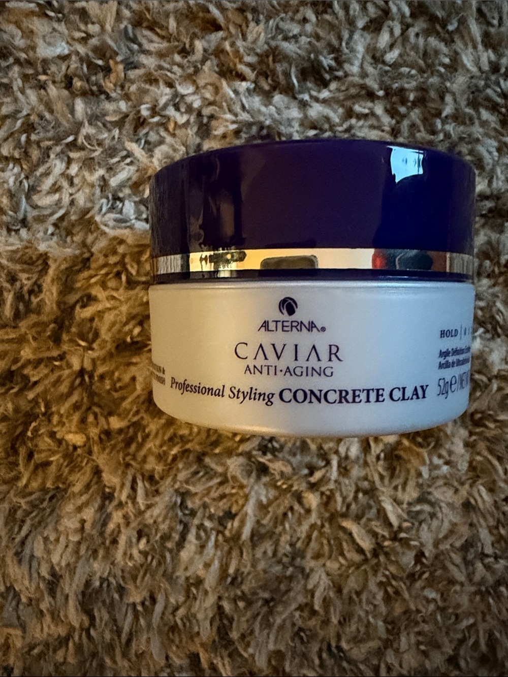 Alterna Caviar Concrete Clay - White & Purple Styling Clay for Women